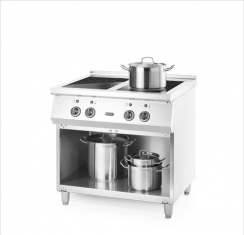 Indukciós tűzhely 4 főzőlappal, HENDI, 400V/17000W, 800x720x(H)854mm